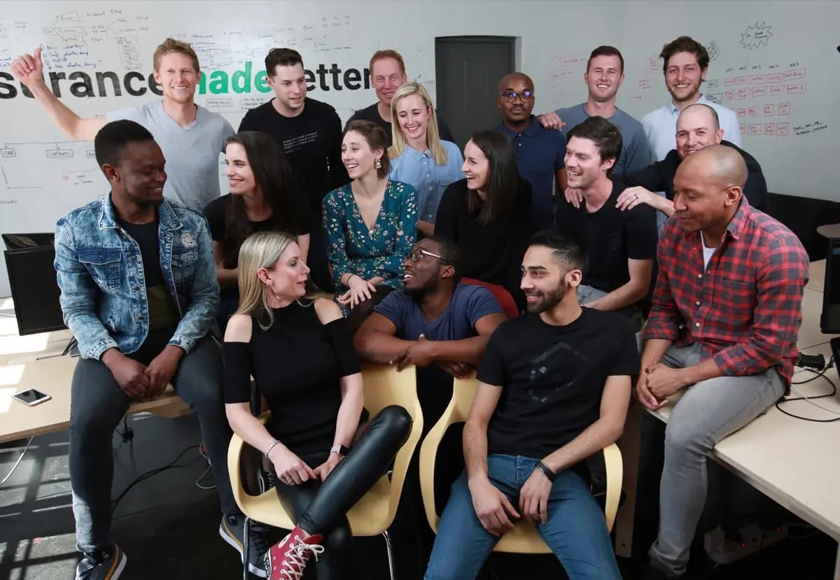The Naked Insurance founding team in 2018